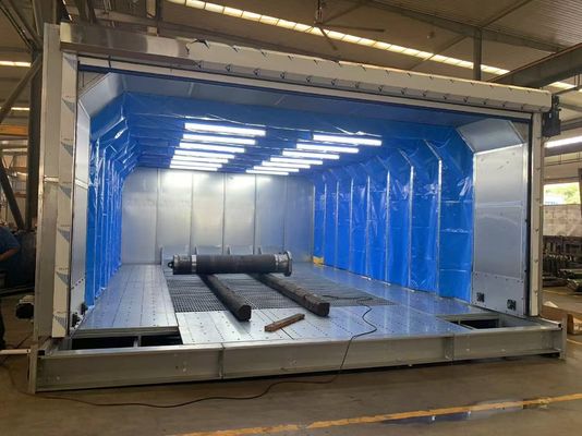 Mobile Retractable Telescopic Spray Booths Car Painting Room with Electric Heatingg Paint