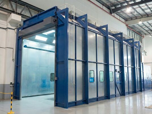 oatTech NFPA-Compliant Fire-Rated Industrial Booth Non-Combustible Rock Wool Construction for Strict Safety Zones