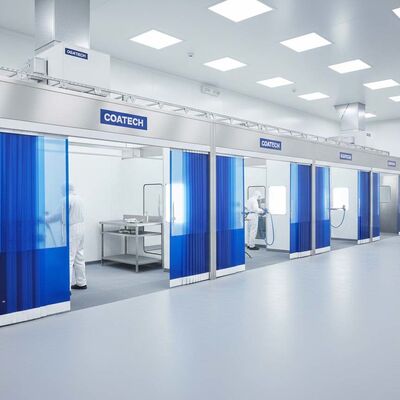 CoatTech Economy Automotive Pre-Preparation Station with Rear Extraction Plenum and Manual PVC Curtains for Dust Control