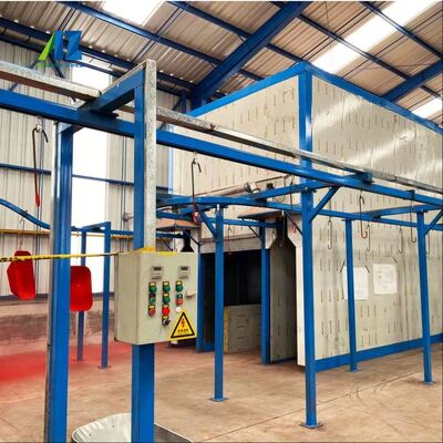 Innovative Powder Coating Conveyor Systems 50Hz Automatic Powder Coating Line For Complex Item