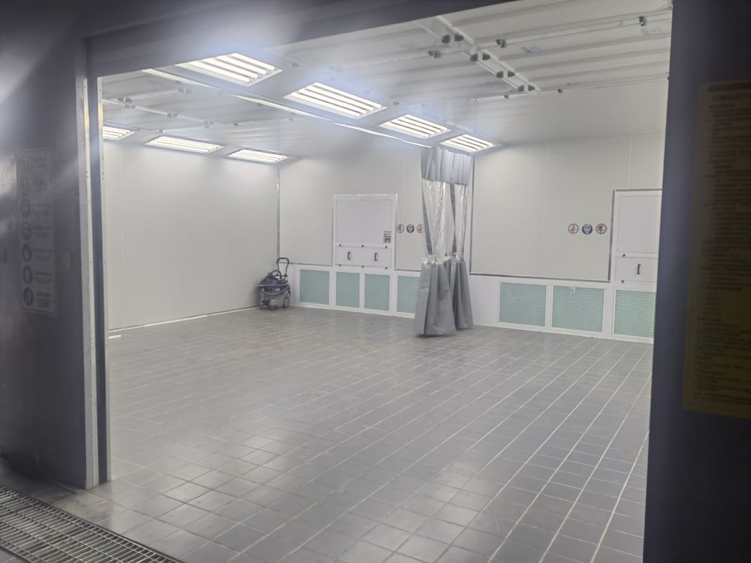 Automotive Preparation & Sanding Station with Soft PVC Curtains & Downdraft Extraction