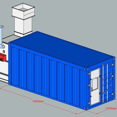 Bequem mobile Container Spray Booth Farbe Booth Systeme für die Reparatur und Nachbearbeitung von Automobilen