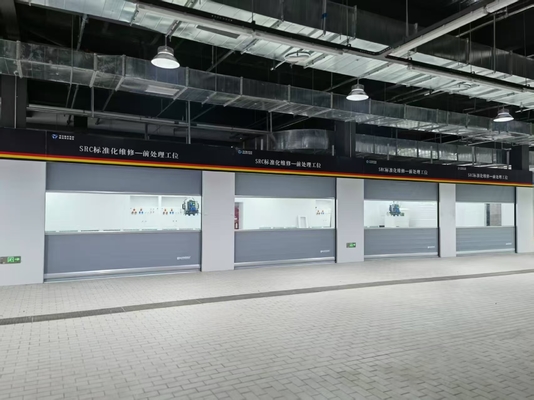 Schleifraum mit elektrischem Gas-Diesel-Brenner-Heizsystem Spritzkabinen Auto-Schleifraum Fahrzeugvorbereitungsraum