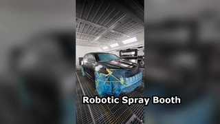 Hocheffiziente industrielle automatisierte Lackierkabine von CoatTech mit KI-gesteuertem Roboter-Sprühsystem